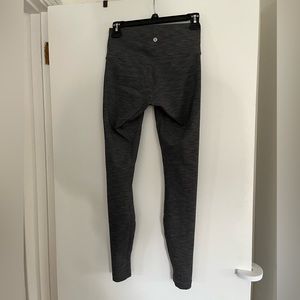 Heather Gray/Black Lululemon Wunder Under High-Rise Tight 28"